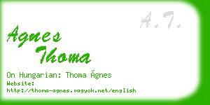agnes thoma business card